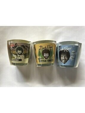 Lot Of 3 New Bob Ross Scented 3oz Candles Happy Little Trees -for Artist Painter